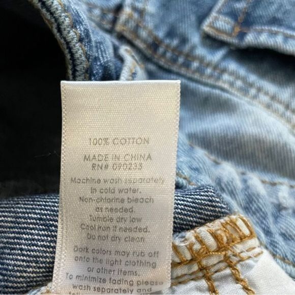 Bullhead High Rise Denim Shorts Size 7 Acid Wash - Picture 8 of 8